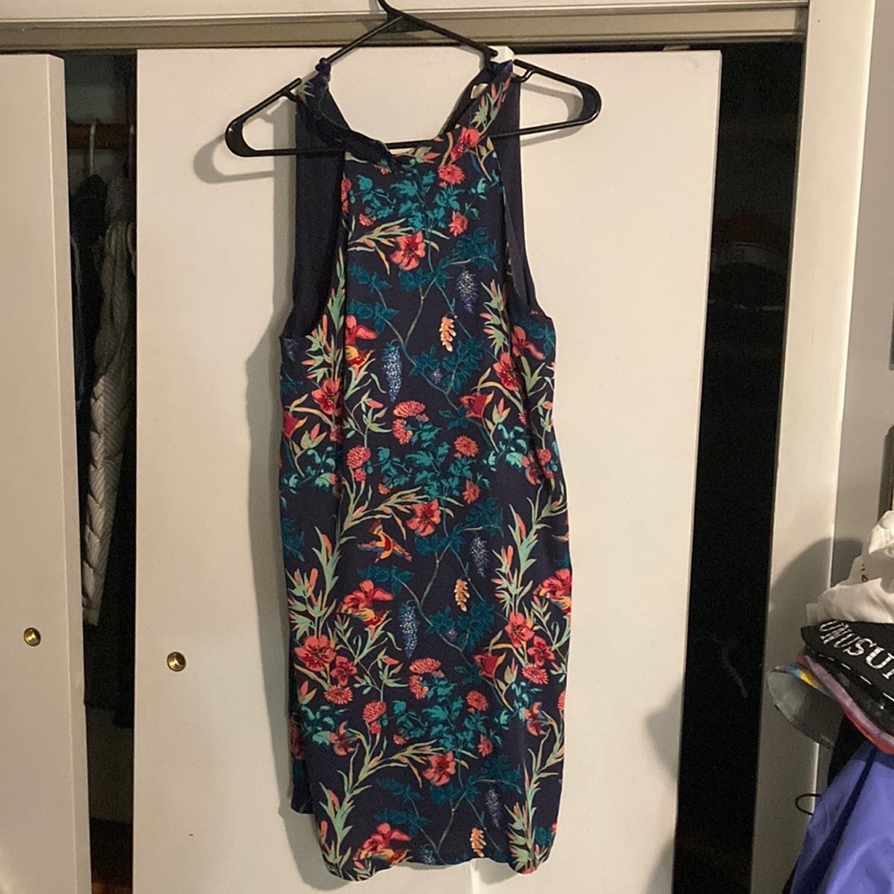 Floral high neck dress